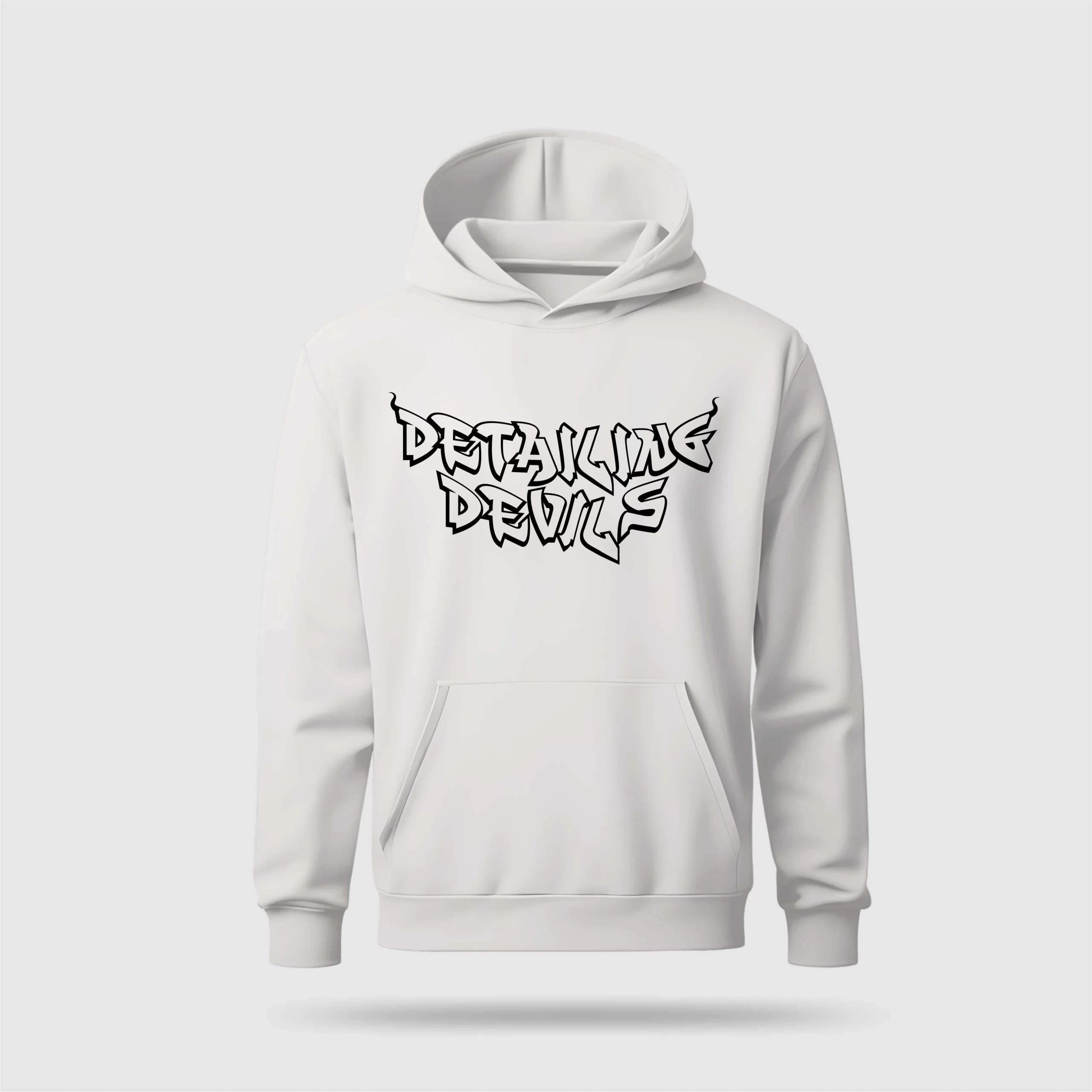 Detailing Devil's Hoodie - Montage White