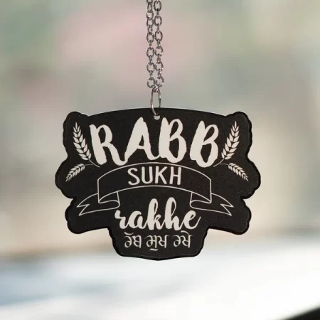 Rabb Sukh Rakhe Car Hanging