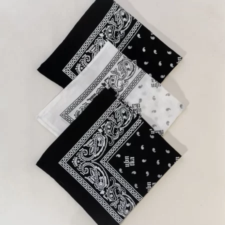 Bandana (Set of 3) black, white, black
