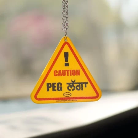 Caution Peg Lagga Car Hanging