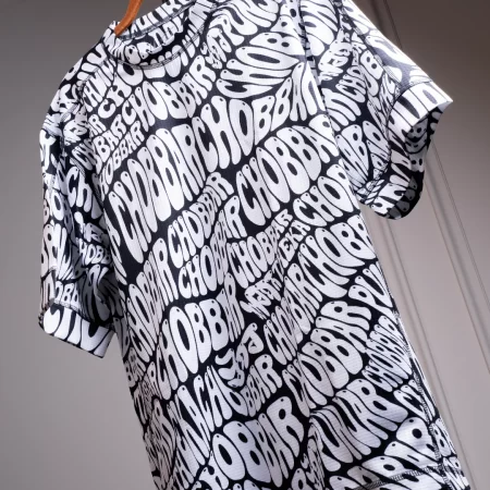 Designer Chobbar White Cool-n-Dry-Fit Drop Shoulder T-Shirt