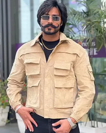 Corduroys Super-Baggy Jacket without Pants .Royal Cream